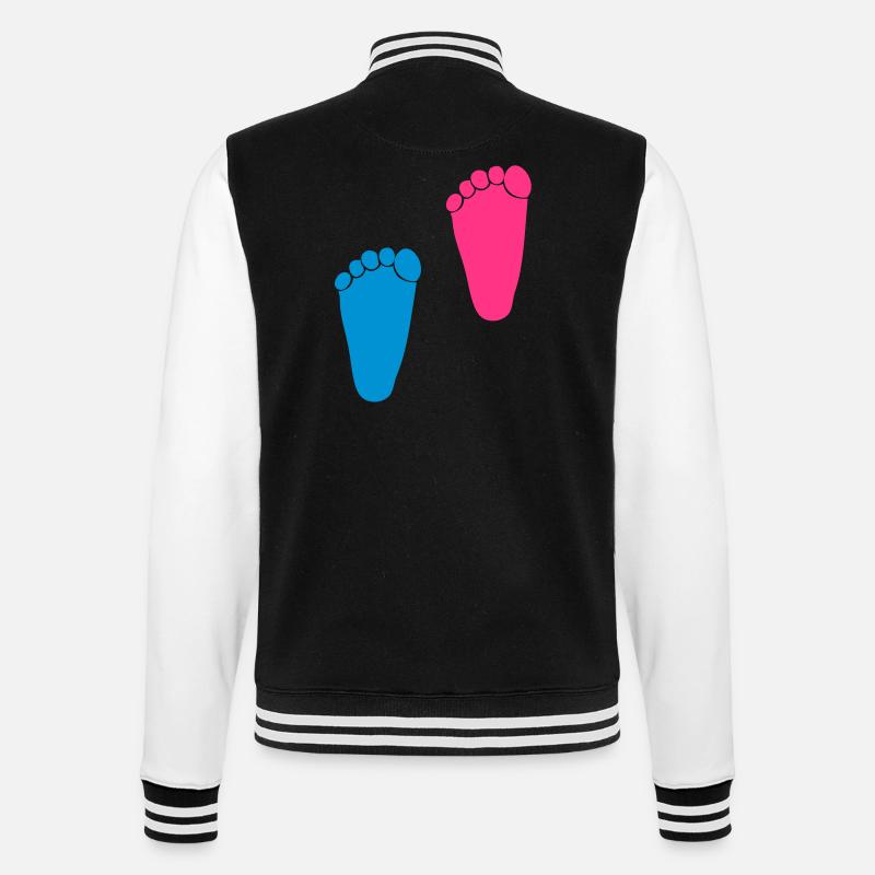 Kleines Mädchen, garcon1 - College-Sweatjacke - Schwarz/Weiß