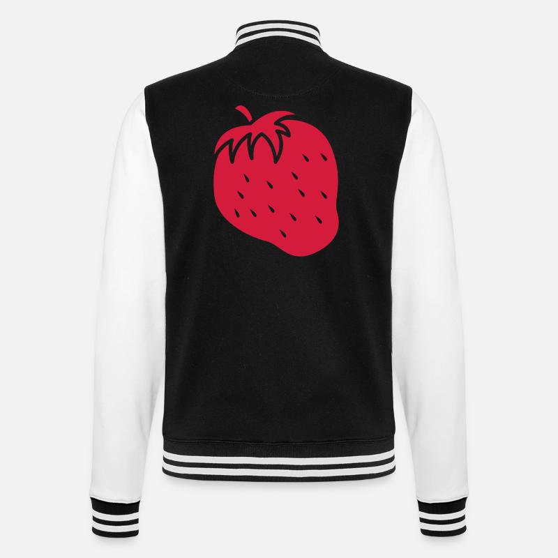 ERDBEERE einzigen Farbe - College-Sweatjacke - Schwarz/Weiß