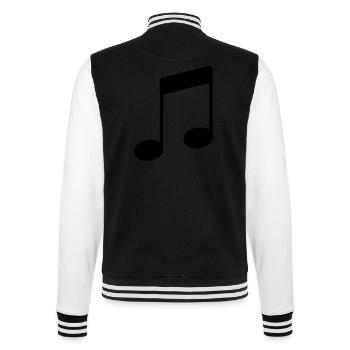note_icon - College-Sweatjacke - Schwarz/Weiß - Hinten - Marisol (170cm)