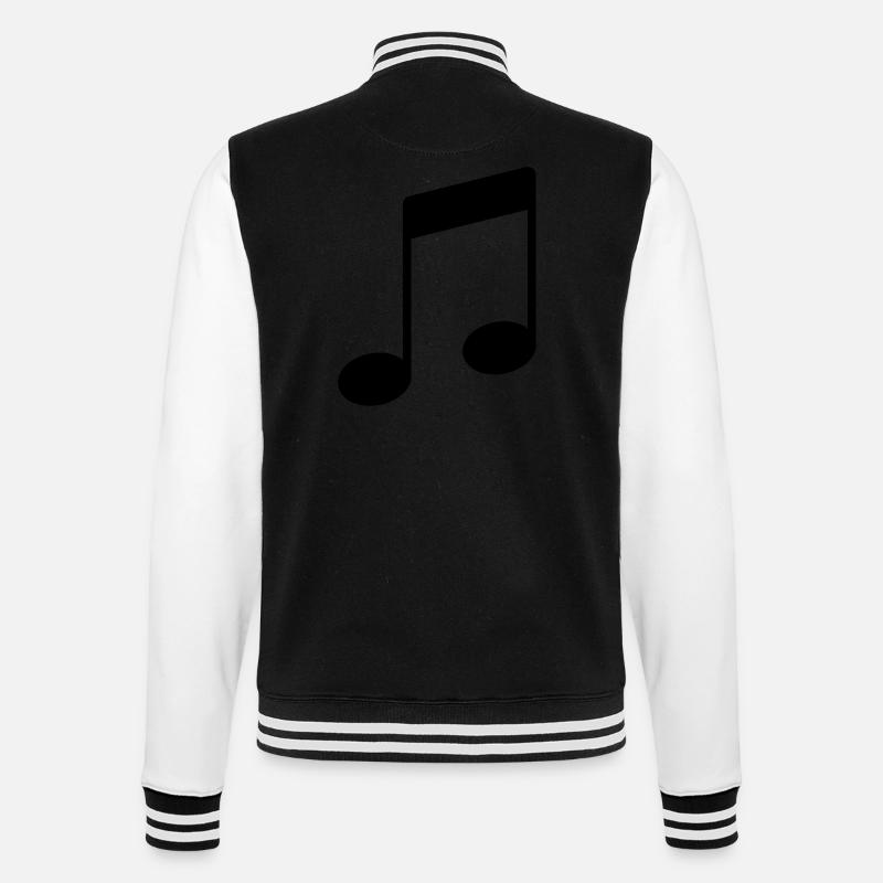 note_icon - College Sweat Jacket - black/white