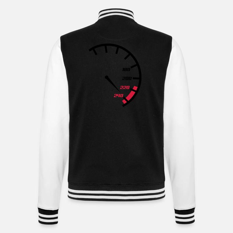 tacho - College-Sweatjacke - Schwarz/Weiß