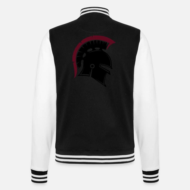 spartaner - College-Sweatjacke - Schwarz/Weiß