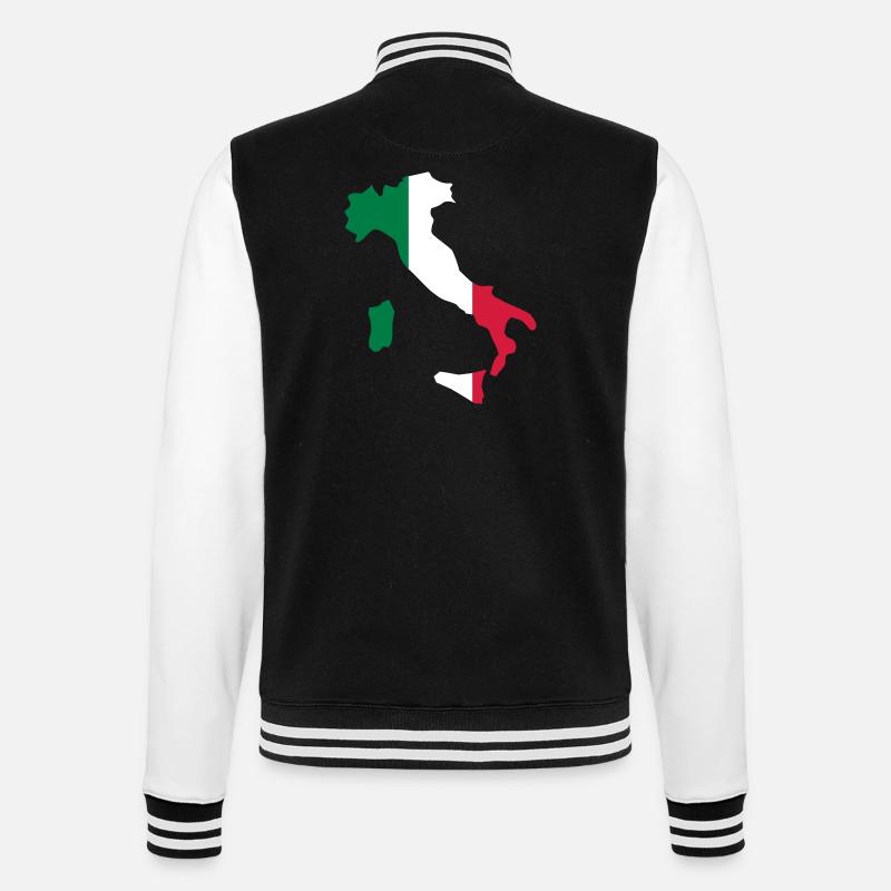Italy - College Sweat Jacket - black/white
