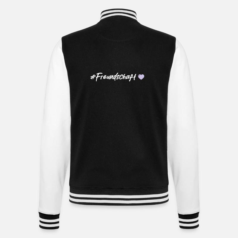 Friendship Heart - College Sweat Jacket - black/white