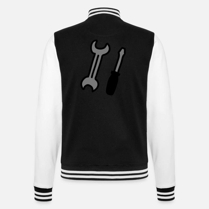 tools - College Sweat Jacket - black/white