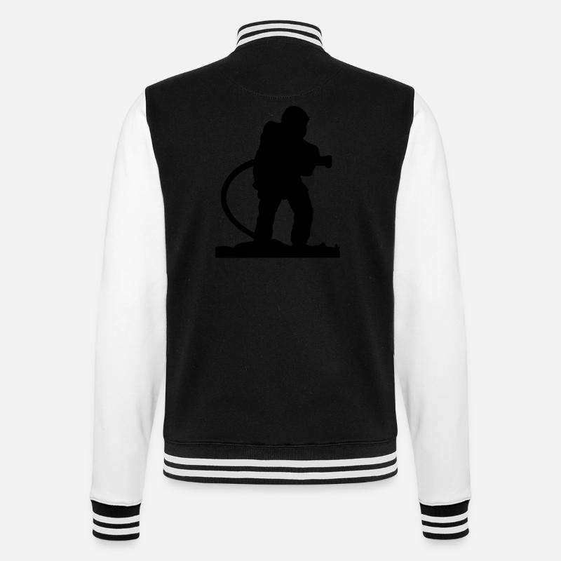 Ein Feuer Spear - College-Sweatjacke - Schwarz/Weiß