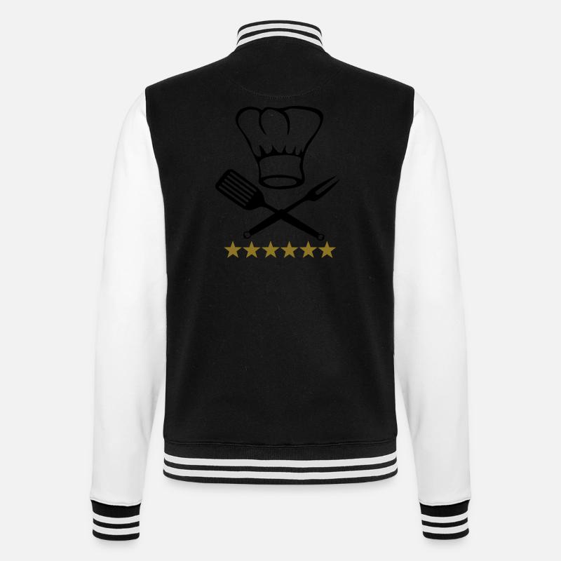 cuisinier - Veste Teddy - noir/blanc