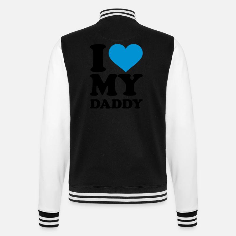 I love my Daddy - College Sweat Jacket - black/white
