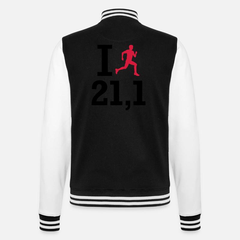 Marathon - College-Sweatjacke - Schwarz/Weiß