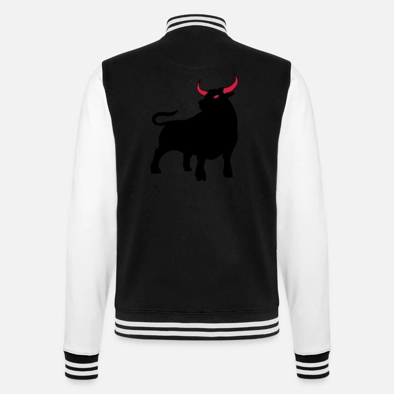 stier_02 - College-Sweatjacke - Schwarz/Weiß