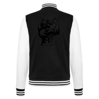 strong_wolf_001 - College Sweat Jacket - black/white - Back - Marisol (170cm)