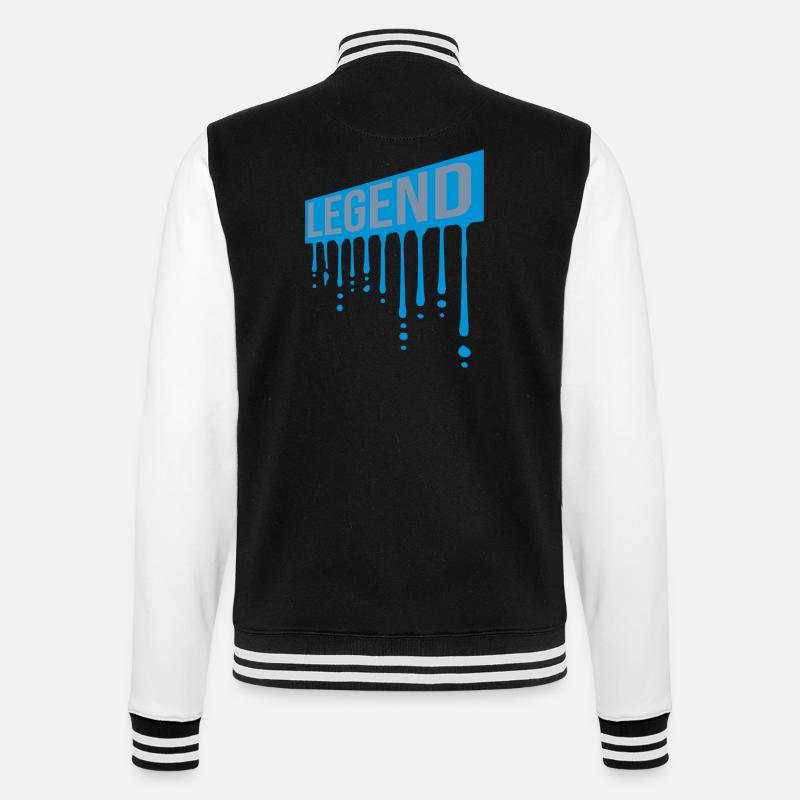 Legend Shield Graffiti Drops - College Sweat Jacket - black/white