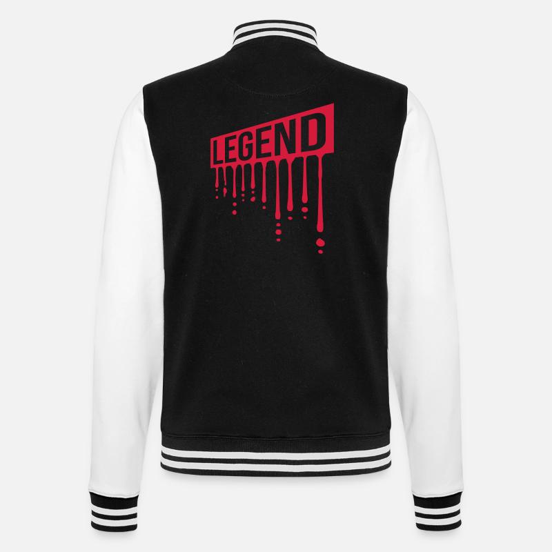 Legend Shield Graffiti Drops - College Sweat Jacket - black/white