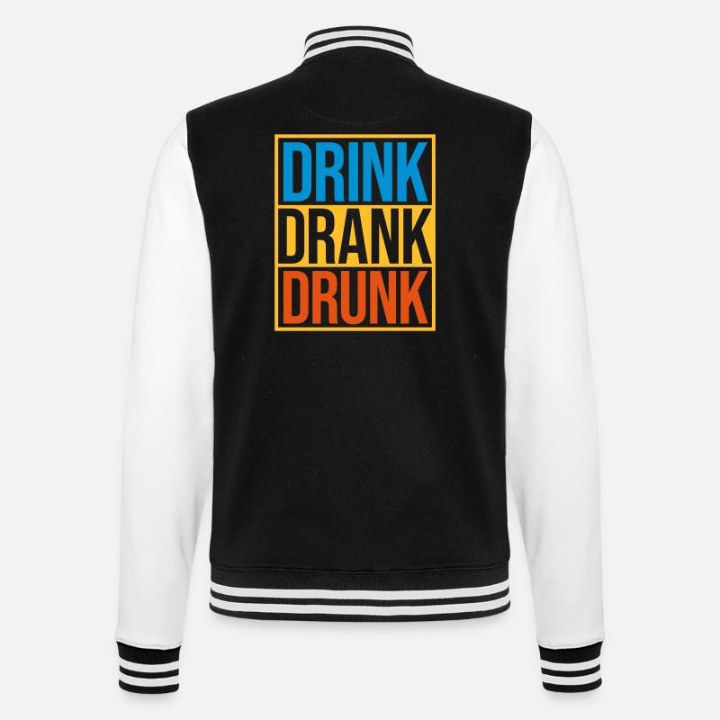 boire bu ivre citation - Veste Teddy - noir/blanc