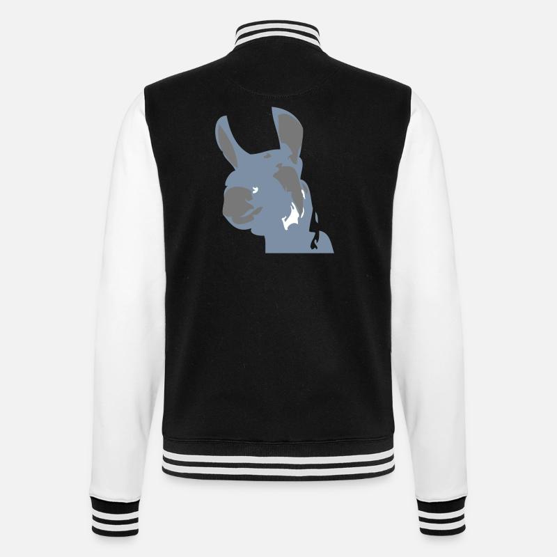lama - College-Sweatjacke - Schwarz/Weiß