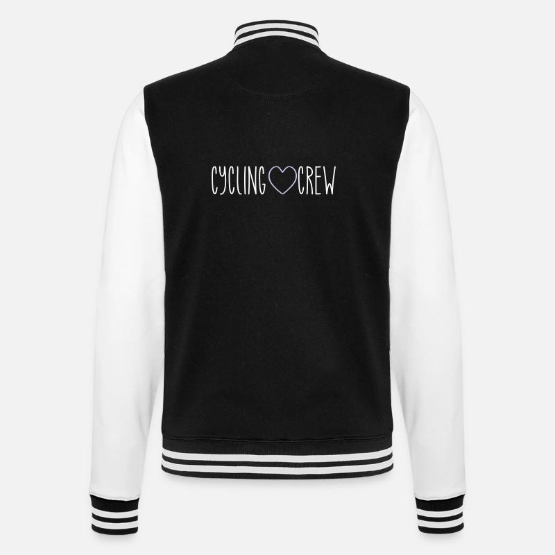 Cycling Crew Heart - College Sweat Jacket - black/white