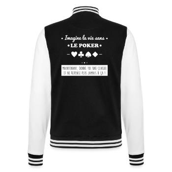 Le poker - Veste Teddy - noir/blanc - Dos - Marisol (170cm)