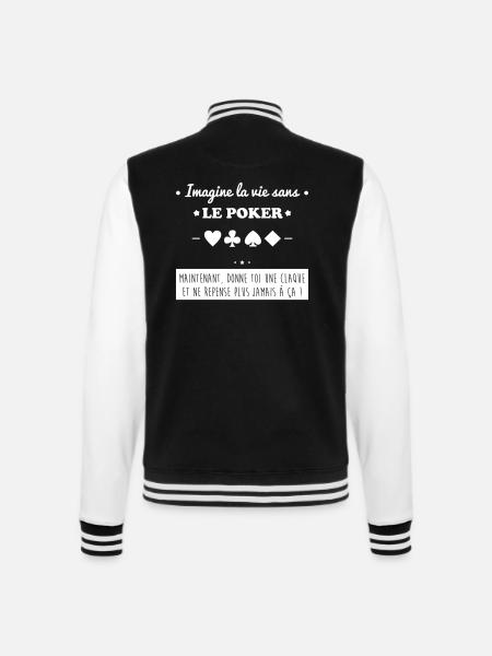 Le poker - Veste Teddy - noir/blanc