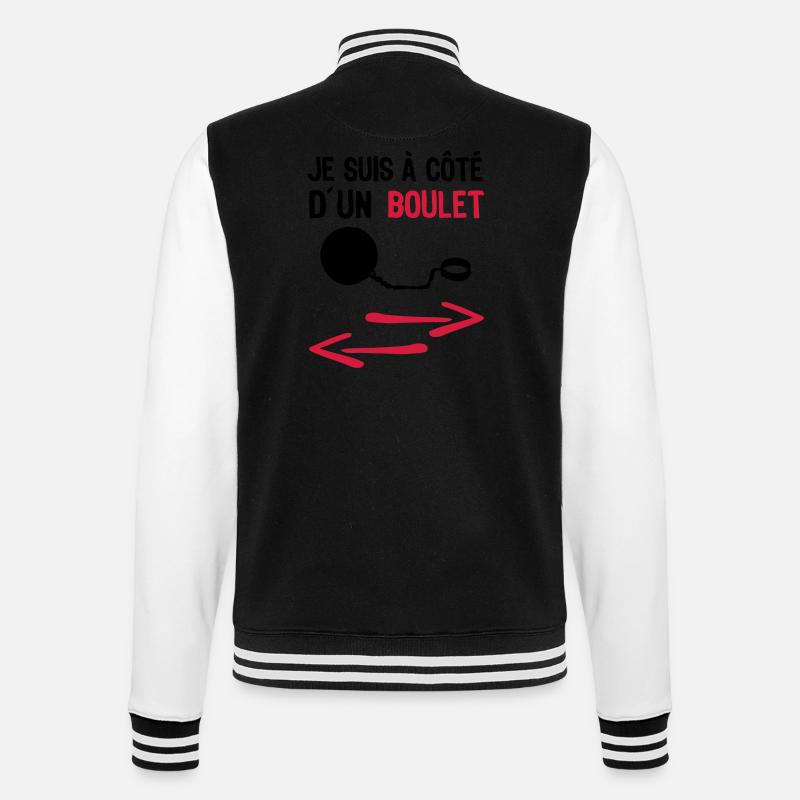 je suis cote boulet insulte1 - Veste Teddy - noir/blanc