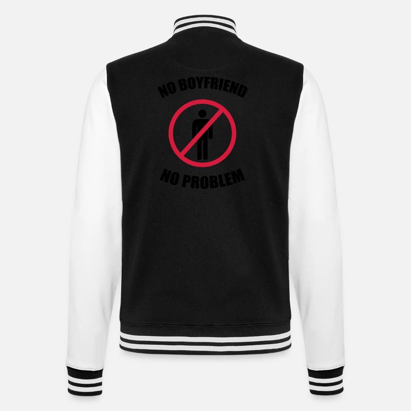 no_boyfriend_no_problem - Veste Teddy - noir/blanc