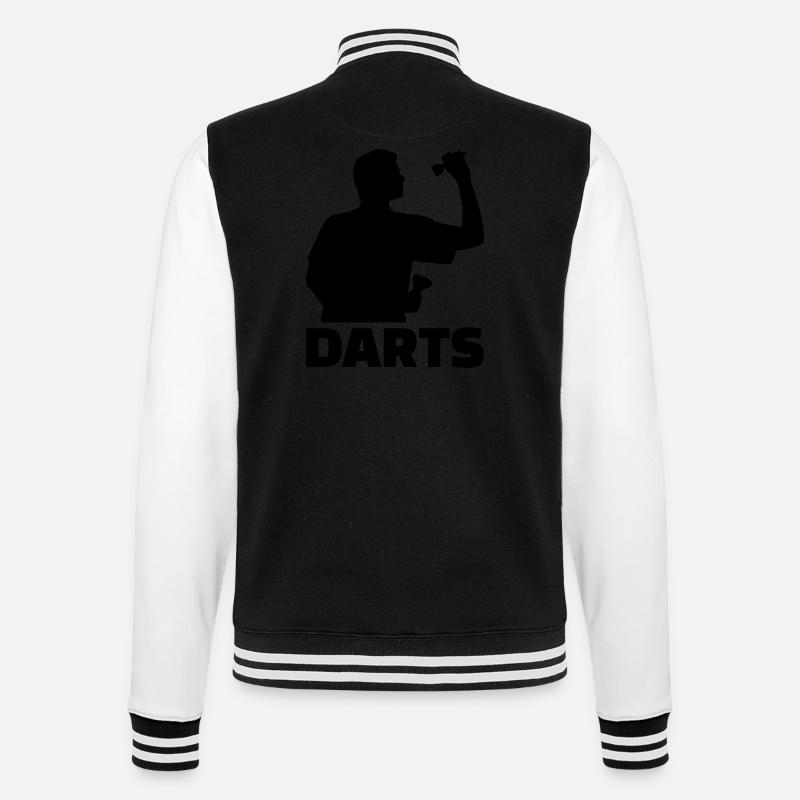 Darts - College-Sweatjacke - Schwarz/Weiß