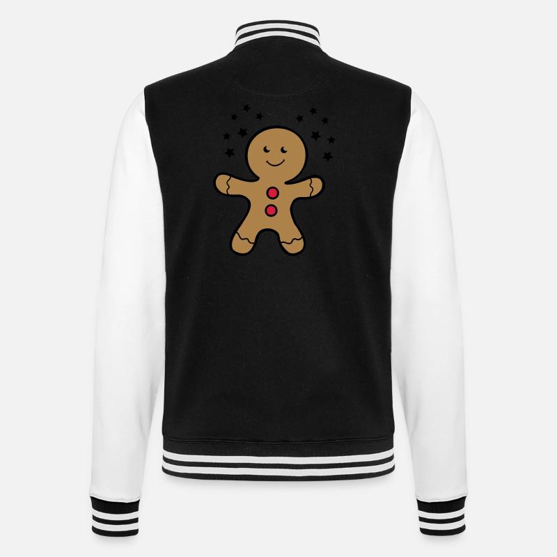 lebkuchenmann_2 - College-Sweatjacke - Schwarz/Weiß