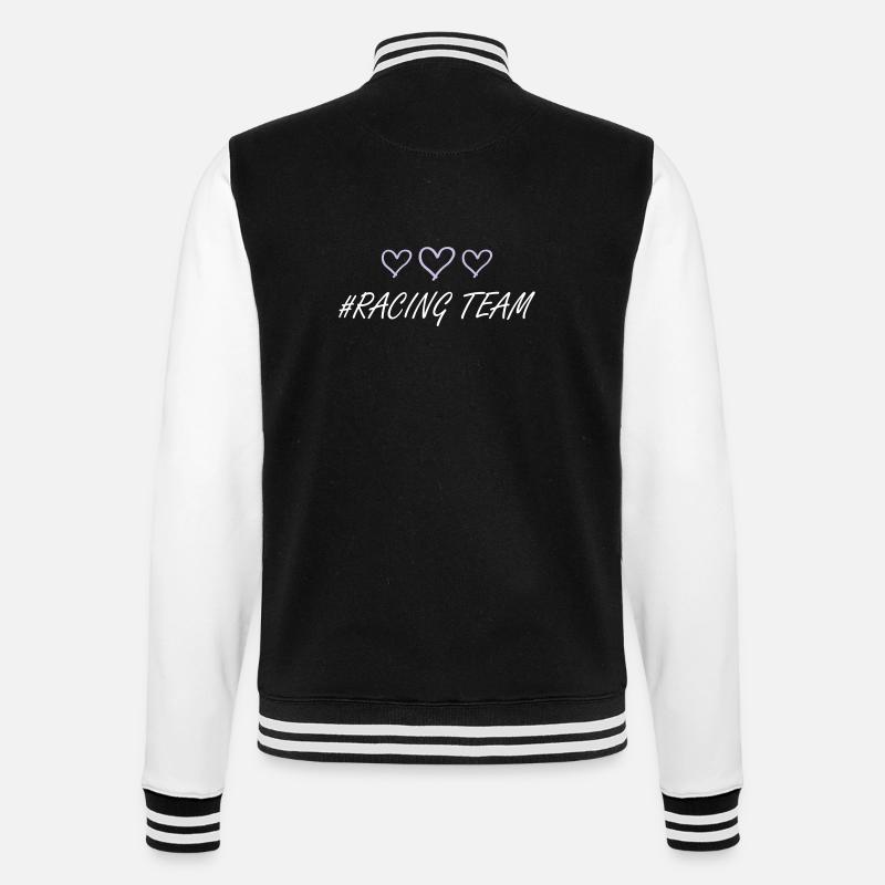 Racing Team herzchen - College-Sweatjacke - Schwarz/Weiß