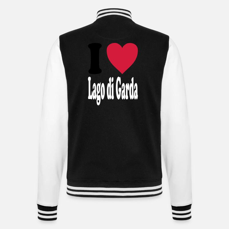 J'adore Lago di Garda (toutes les couleurs!) - Veste Teddy - noir/blanc