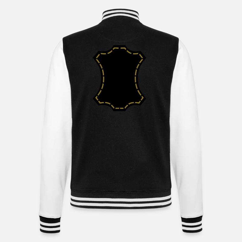 cuir 0 - Veste Teddy - noir/blanc