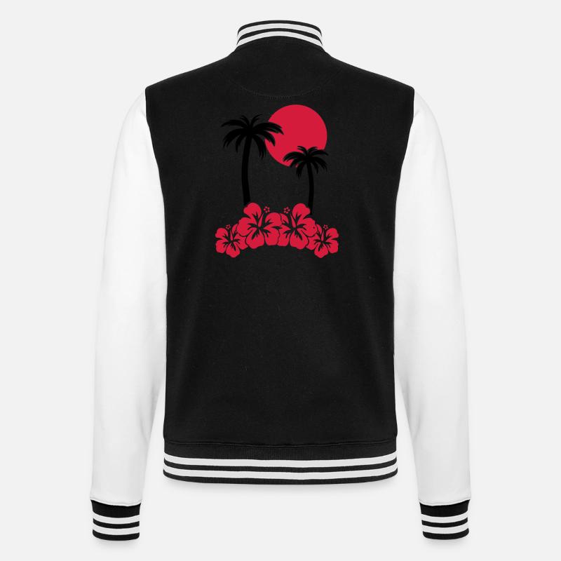 insel - College-Sweatjacke - Schwarz/Weiß