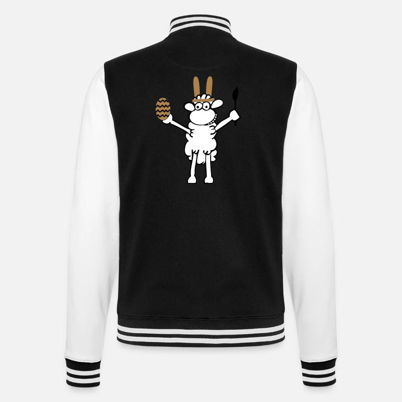Osterschaf - College-Sweatjacke - Schwarz/Weiß