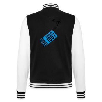 Birthday T-Shirt 1957 - College Sweat Jacket - black/white - Back - Marisol (170cm)