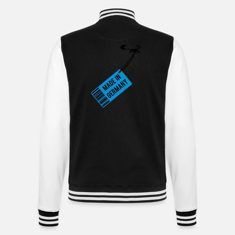 Made in Germany - College-Sweatjacke - Schwarz/Weiß