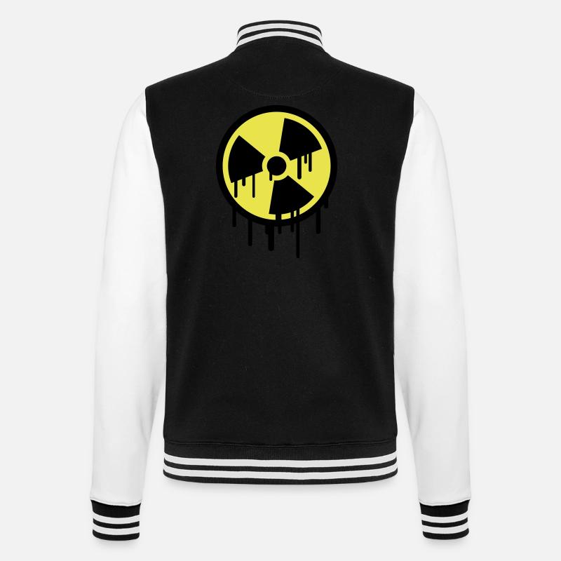 Atom Symbol Graffiti - College-Sweatjacke - Schwarz/Weiß