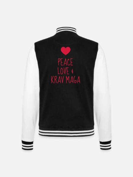 Krav Maga / Krav-Maga / Fight / Martial Art - College-Sweatjacke - Schwarz/Weiß