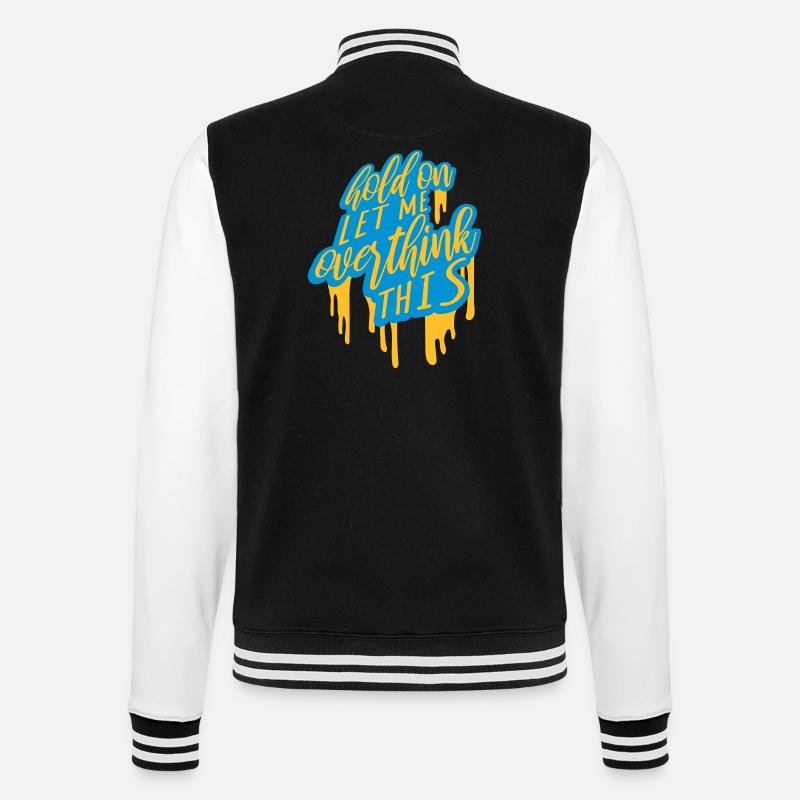 Let me overthink this - College-Sweatjacke - Schwarz/Weiß