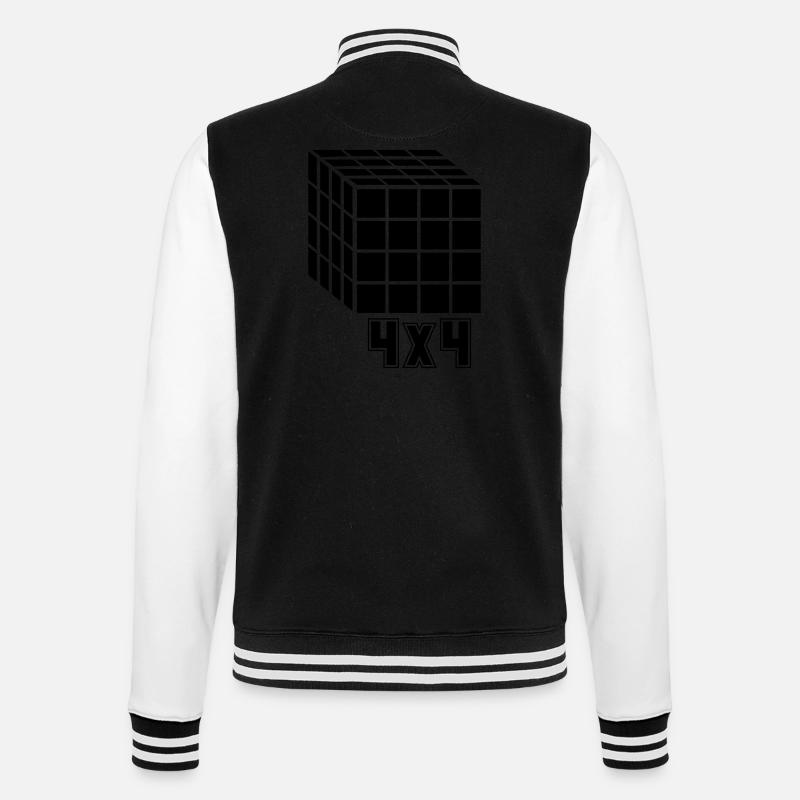 4x4 Cube Cube - College Sweat Jacket - black/white