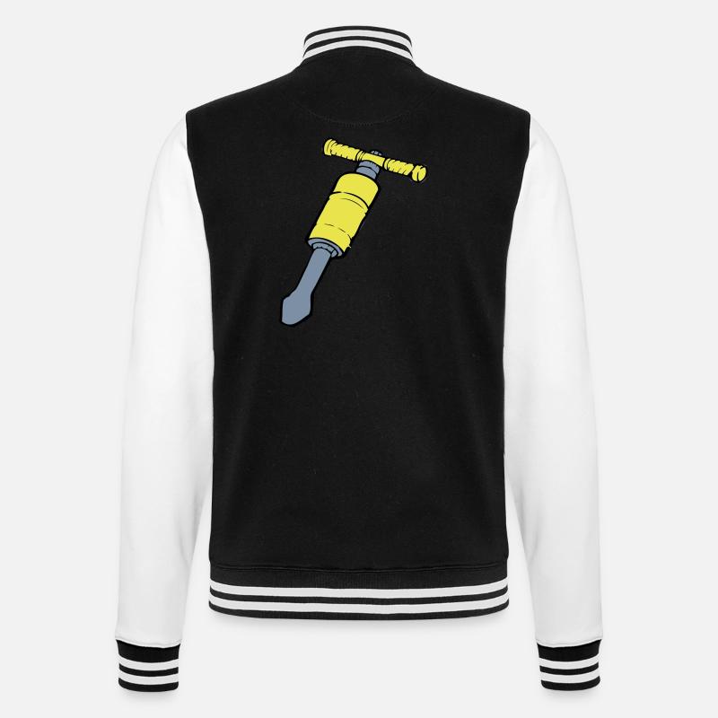 Presslufthammer - College-Sweatjacke - Schwarz/Weiß