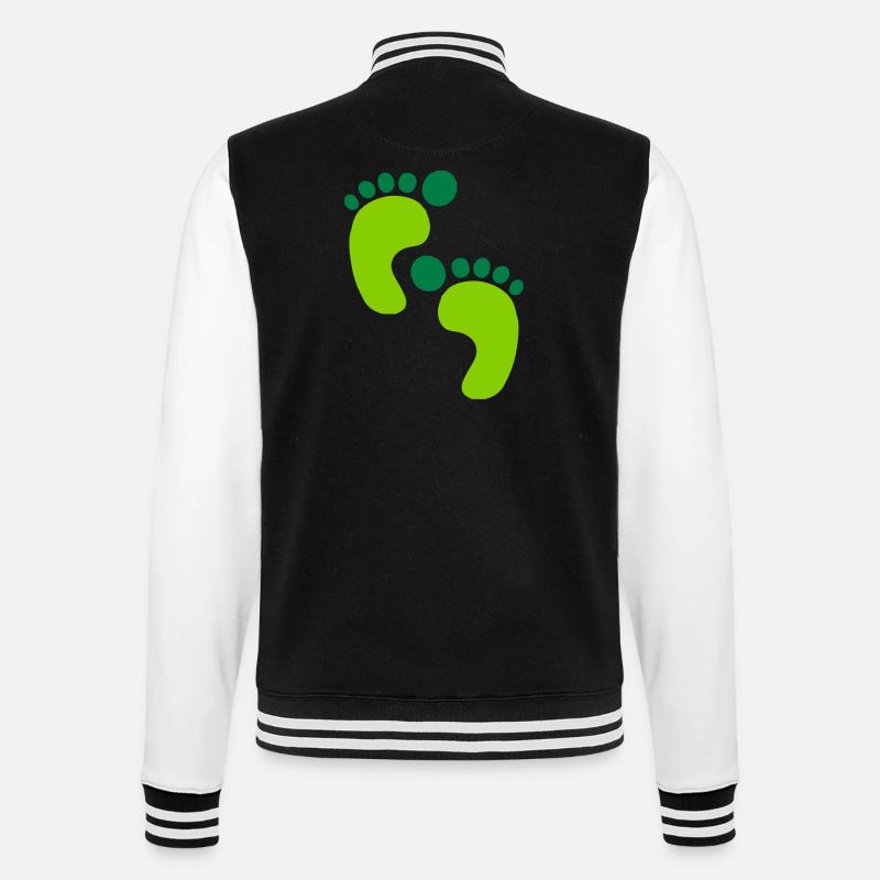 footprints2 - College-Sweatjacke - Schwarz/Weiß