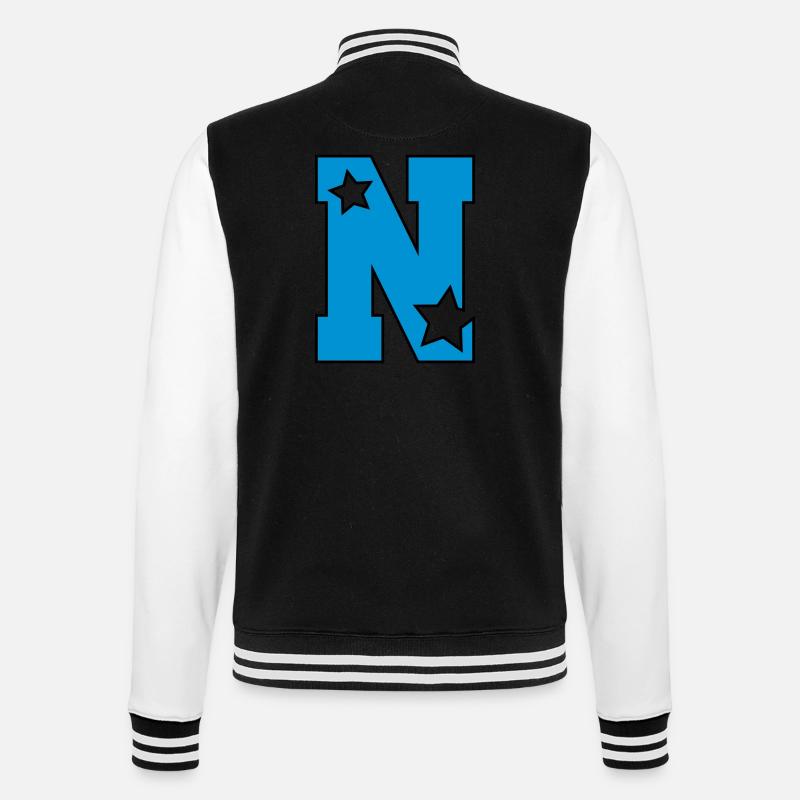 lettern - College-Sweatjacke - Schwarz/Weiß