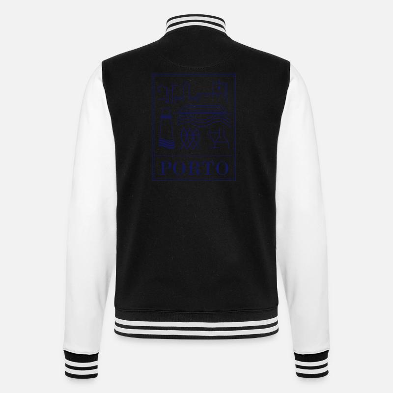 Porto Sammlung - College-Sweatjacke - Schwarz/Weiß