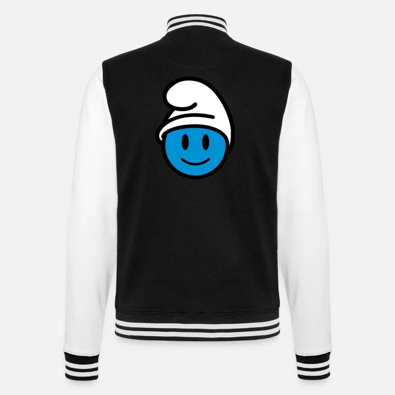 Smiley Strumpf Icon 3c - College-Sweatjacke - Schwarz/Weiß