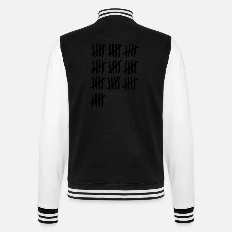 50 Birthday - College Sweat Jacket - black/white
