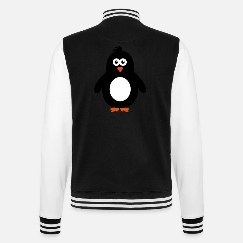 pinguin - College Sweat Jacket - black/white