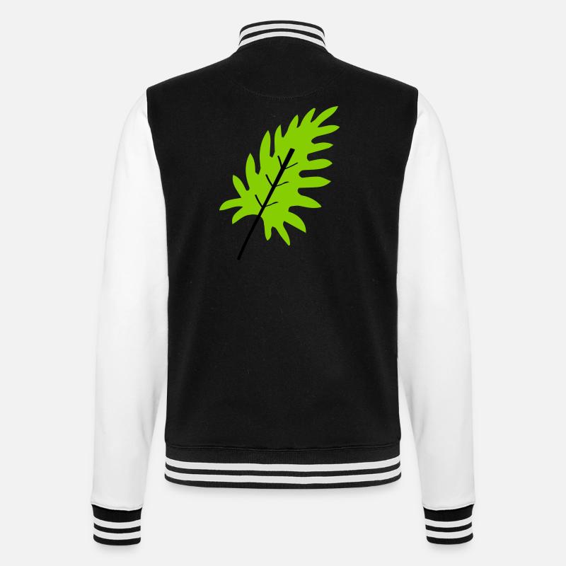blatt 2 - College-Sweatjacke - Schwarz/Weiß