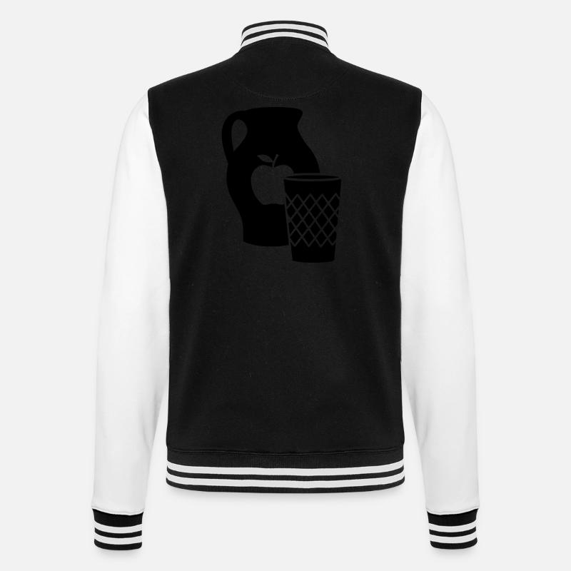 Bembel und Geripptes - College-Sweatjacke - Schwarz/Weiß
