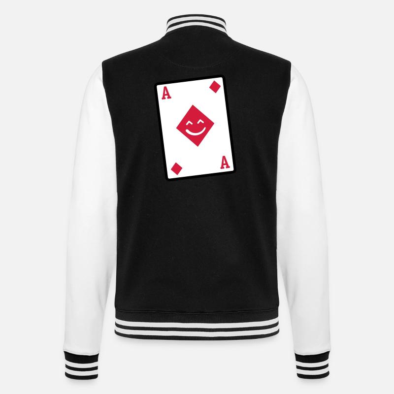 as karo - College Sweat Jacket - black/white