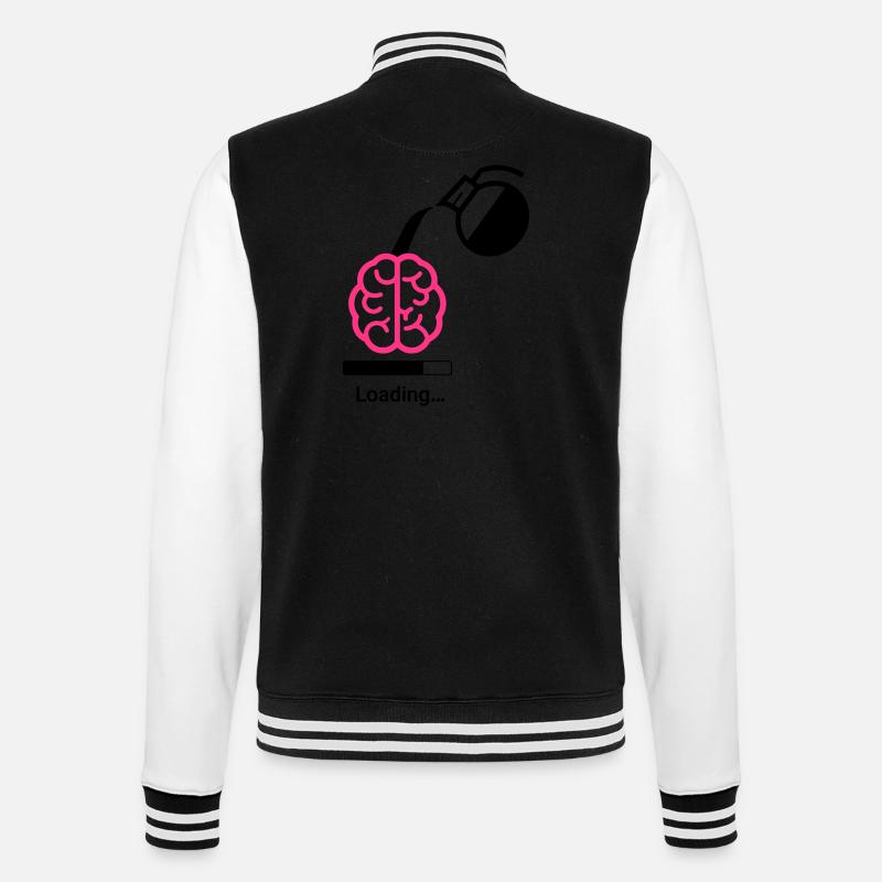 Coffee charging status - College Sweat Jacket - black/white