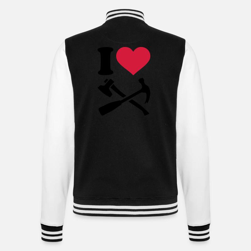 Werkzeug - College-Sweatjacke - Schwarz/Weiß