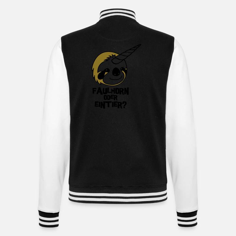 Faulhorn oder Eintier - College-Sweatjacke - Schwarz/Weiß